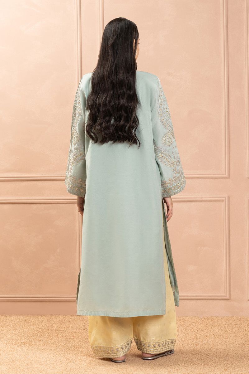 2 PIECE EMBROIDERED TWO TONE SUIT (LUXURY PRET)