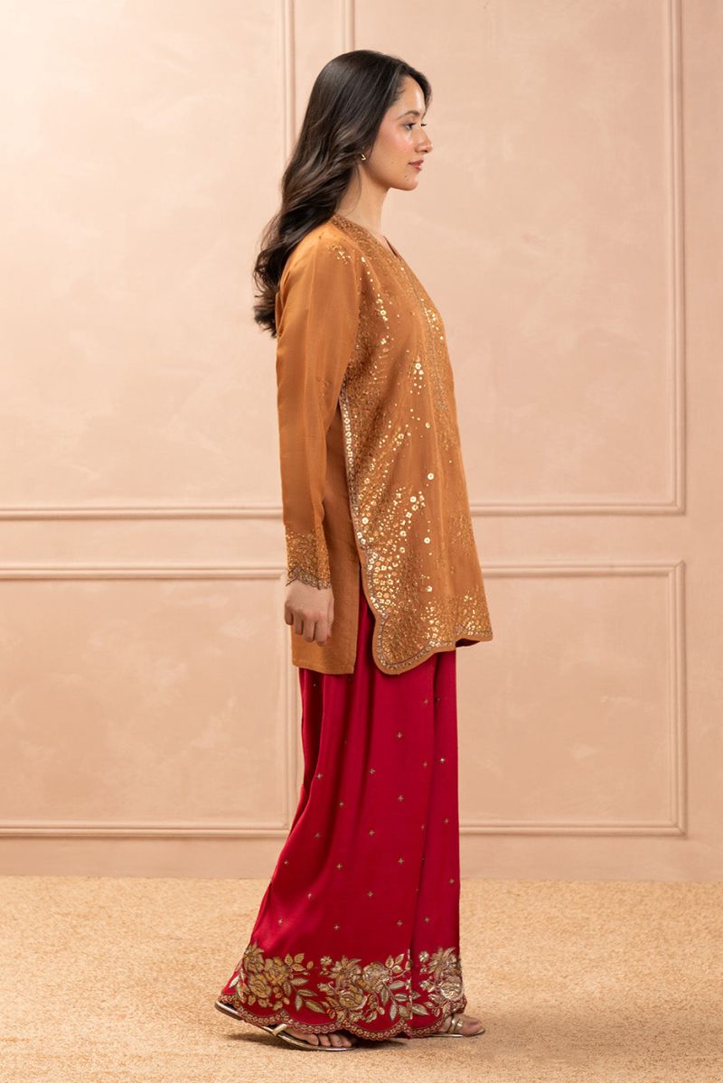 2 PIECE EMBROIDERED RAW SILK SUIT (LUXURY PRET)