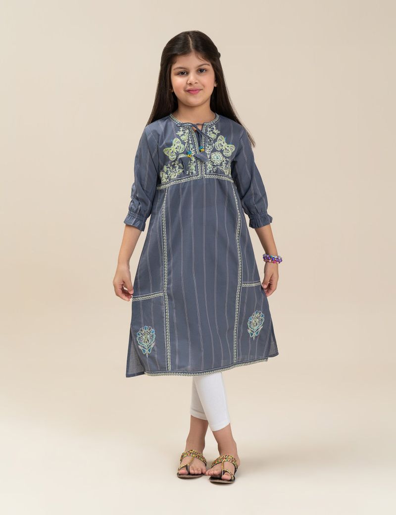 BUTTERFLY EMBROIDERED DRESS