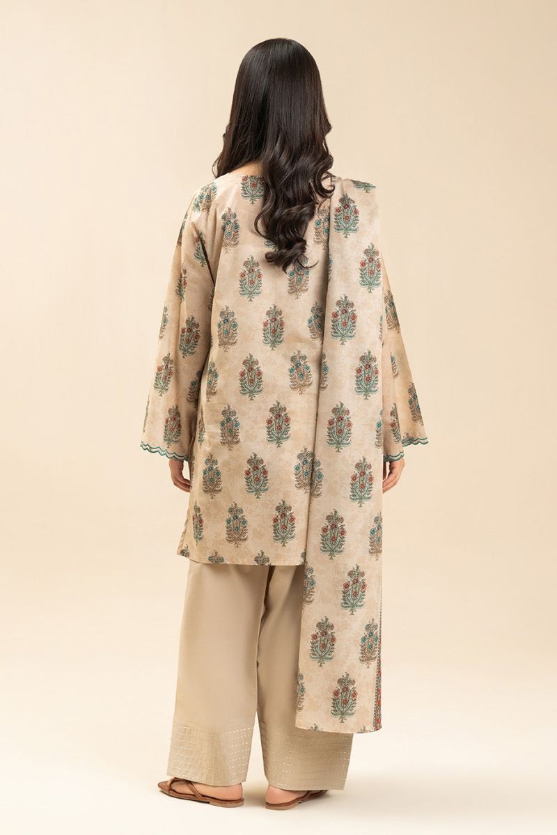 3 PIECE PRINTED LAWN SUIT-WHIMSICAL DUSK (UNSTITCHED)