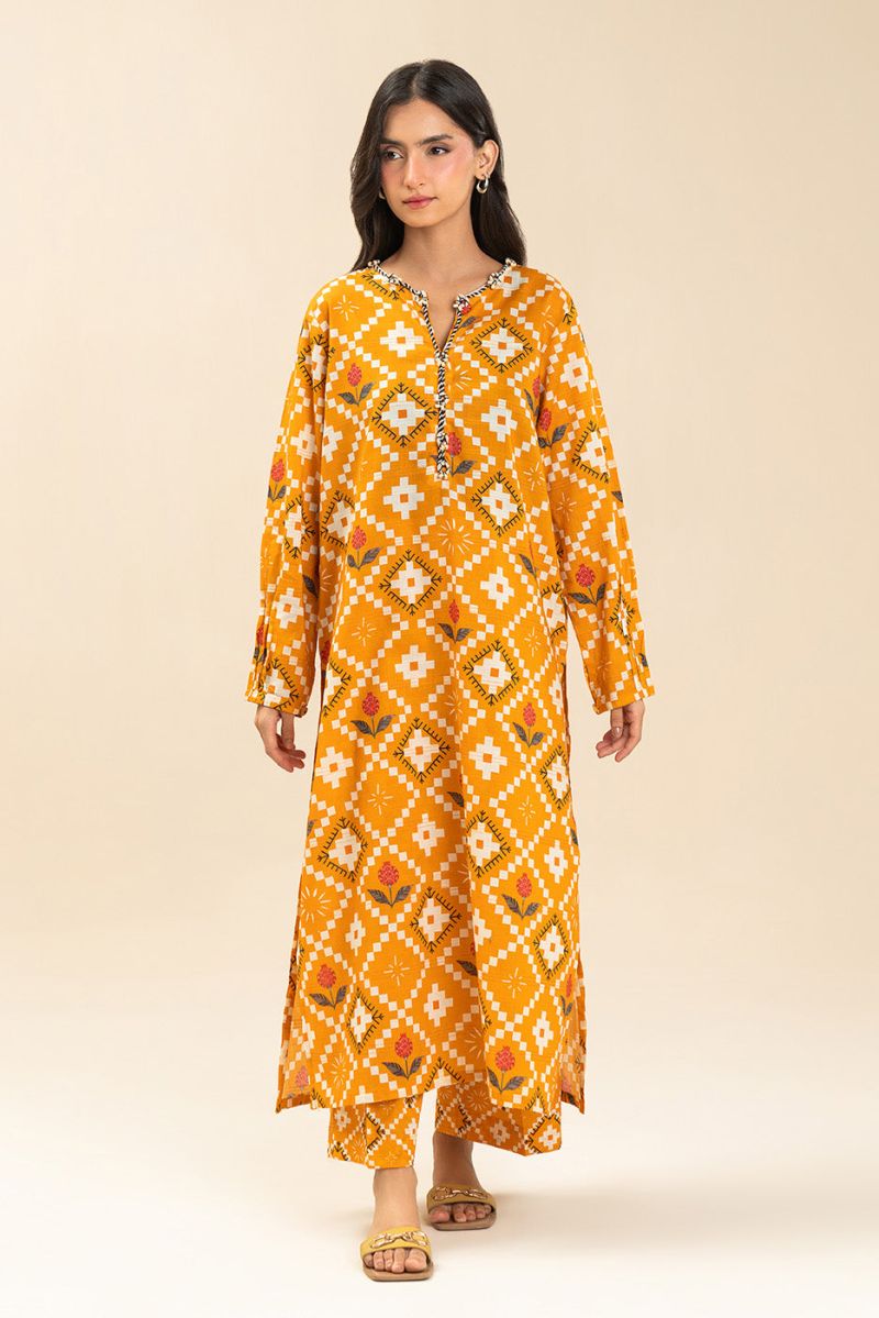 PRINTED LUREX LAWN SHIRT (PRET)