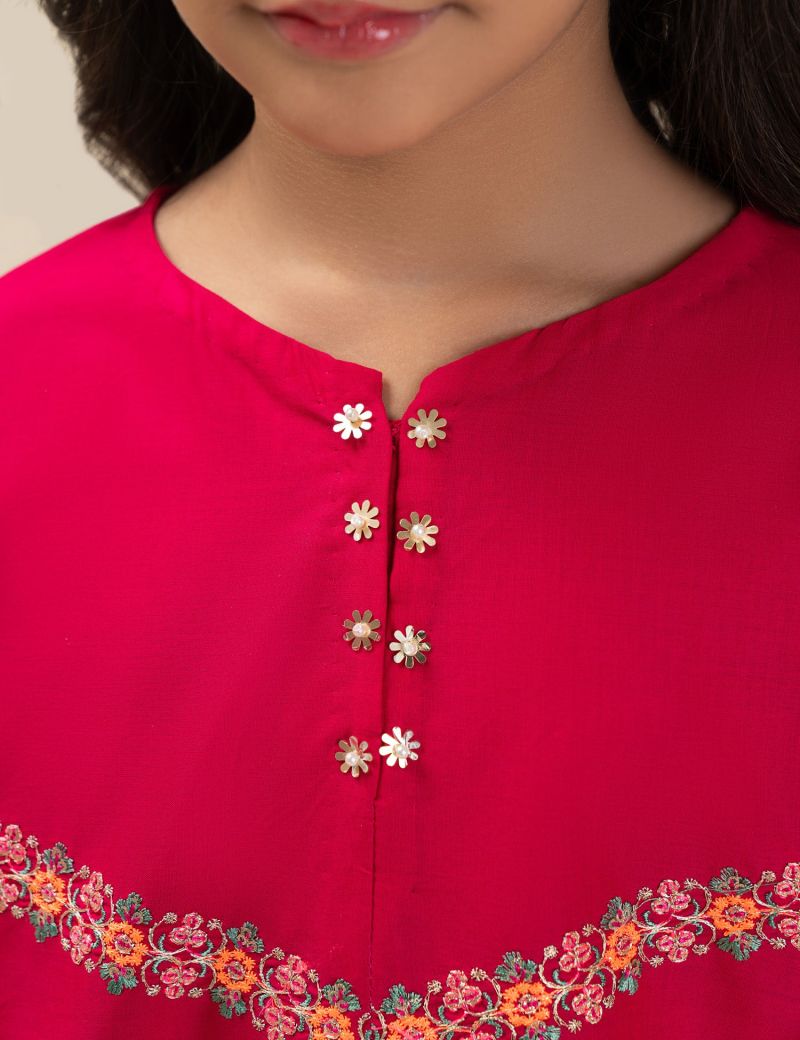 2 PIECE FLORAL EMBROIDERED SUIT - alternate view