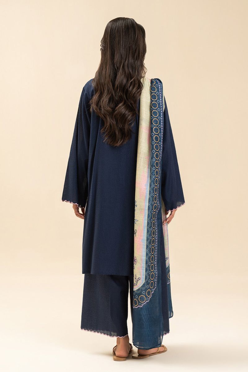 EMBROIDERED SELF JACQUARD SHIRT (PRET)