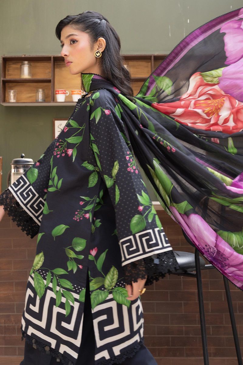 3 Pc Unstitched Printed Lawn Suit