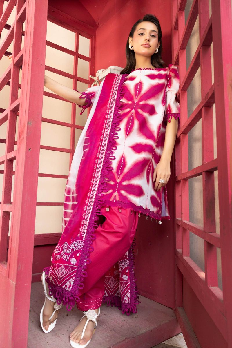 3 Pc Unstitched Printed Lawn Suit