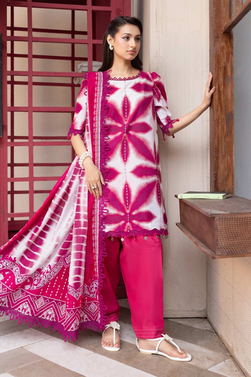 3 Pc Unstitched Printed Lawn Suit