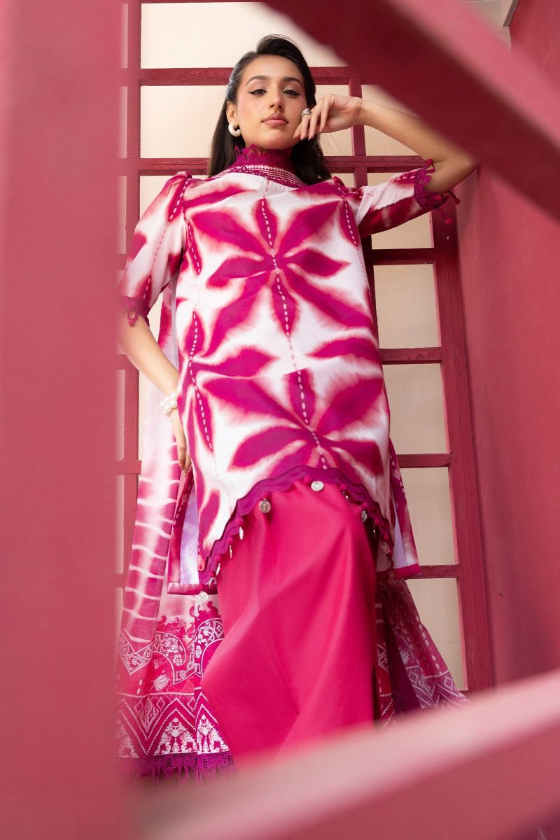 3 Pc Unstitched Printed Lawn Suit