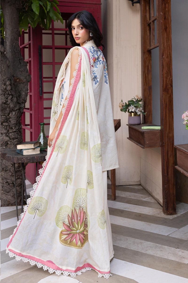 3 Pc Unstitched Printed Lawn Suit