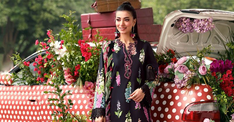 3 Piece Unstitched Embroidered Lawn Suit