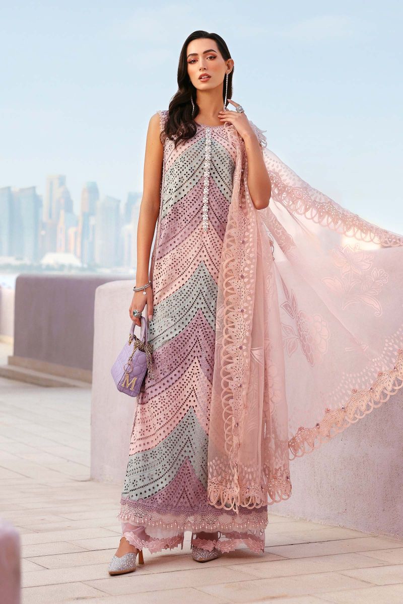3 Piece Unstitched Embroidered Lawn Suit