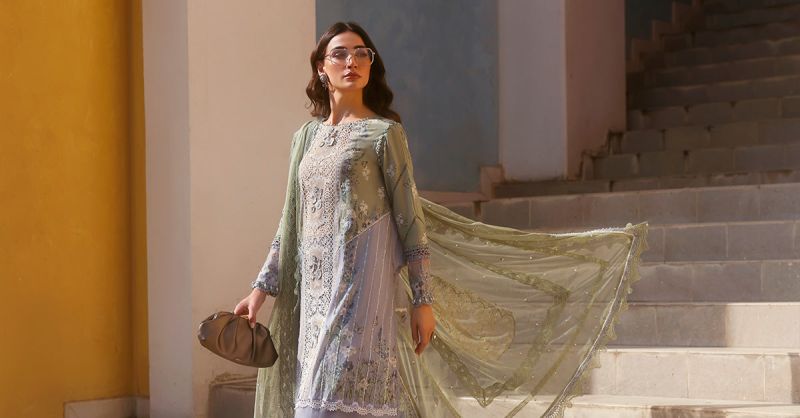3 Piece Unstitched Embroidered Lawn Suit