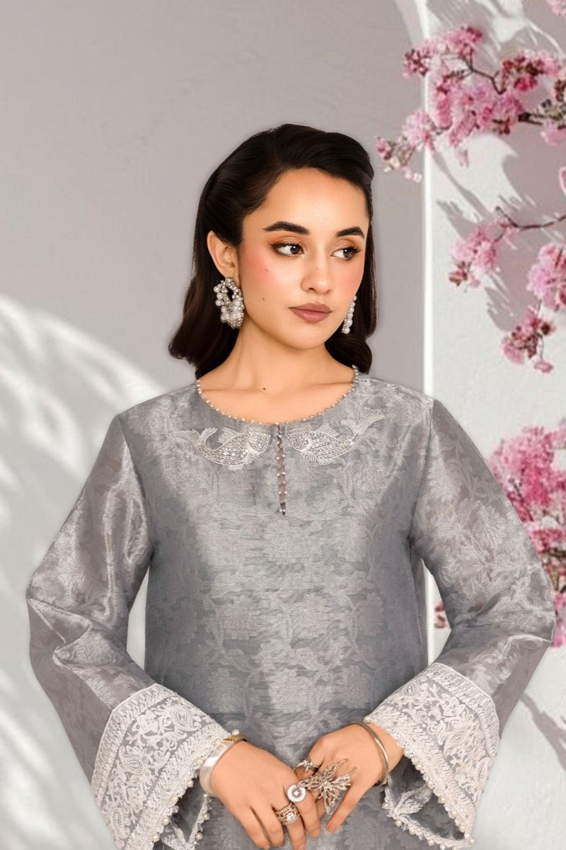 ZEHRAB – 2PC SELF JAMAWAR & RAWSILK EID FESTIVE PRET